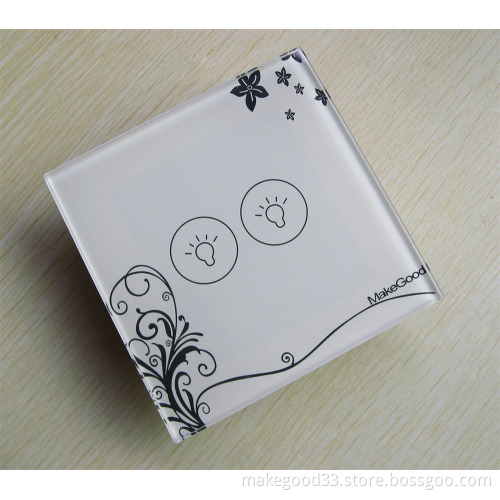 2Gang 1Way Touch Light Switch
